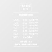 Autocollant Pour Fenêtre Clôture de fenêtre du logo d'entreprise simple (Feuille)