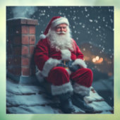 Autocollant Pour Fenêtre Clôture de fenêtre du Père Noël (Feuille 3)