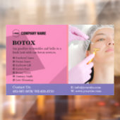 Autocollant Pour Fenêtre Clôture de fenêtre du service de traitement Botox  (Feuille 2)