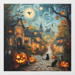 Autocollant Pour Fenêtre Clôture de fenêtre du village fantôme