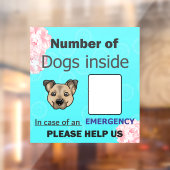 Autocollant Pour Fenêtre Clôture de fenêtre d'urgence pour animaux (Feuille 2)