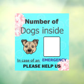 Autocollant Pour Fenêtre Clôture de fenêtre d'urgence pour animaux (Feuille 3)