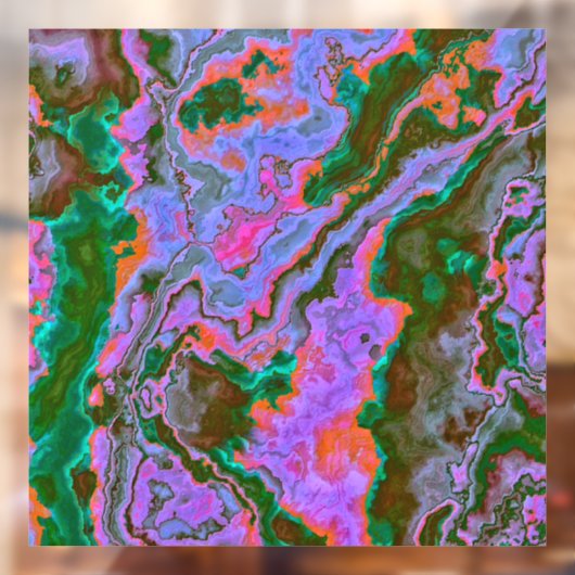 Autocollant Pour Fenêtre Clôture de fenêtre en marbre aigre (Feuille 2)