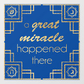 Autocollant Pour Fenêtre Clôture de fenêtre en or Art déco Hanoukka (Feuille)