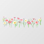 Autocollant Pour Fenêtre Clôture de fenêtre Fleurs sauvages (Feuille)