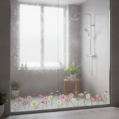 Autocollant Pour Fenêtre Clôture de fenêtre Fleurs sauvages