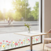 Autocollant Pour Fenêtre Clôture de fenêtre Fleurs sauvages