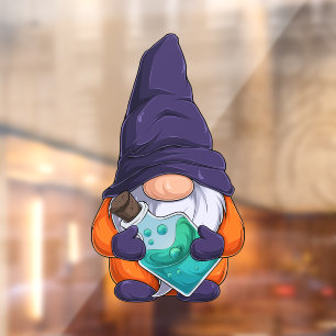 Autocollant Pour Fenêtre Clôture de fenêtre Gnome d'Halloween