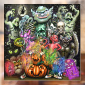 Autocollant Pour Fenêtre Clôture de fenêtre Halloween (Feuille 2)