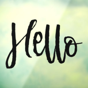 Autocollant Pour Fenêtre Clôture de fenêtre "Hello"