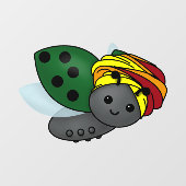 Autocollant Pour Fenêtre Clôture de fenêtre Kwanzaa Ladybug (Feuille)