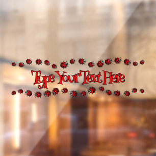 Autocollant Pour Fenêtre Clôture de fenêtre Ladybug Decal personnalisée Lad