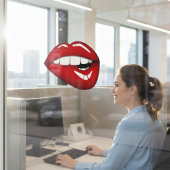 Autocollant Pour Fenêtre Clôture de fenêtre Lèvres rouges