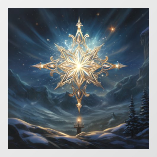 Autocollant Pour Fenêtre Clôture de fenêtre Magical North Star (Feuille)