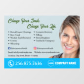 Autocollant Pour Fenêtre Clôture de fenêtre modifiable Dentist Services (Feuille)