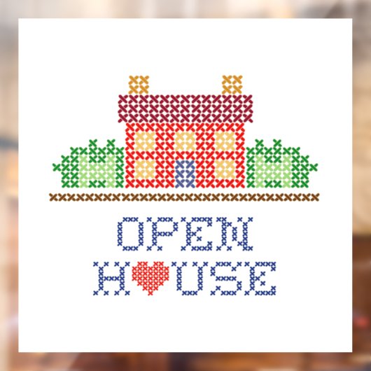 Autocollant Pour Fenêtre Clôture de fenêtre Open House (Feuille 2)