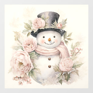 Autocollant Pour Fenêtre Clôture de fenêtre Pastel Snowman