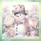 Autocollant Pour Fenêtre Clôture de fenêtre Pastel Snowman (Feuille 3)