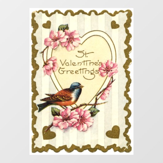 Autocollant Pour Fenêtre Clôture de fenêtre pour oiseaux de Saint-Valentin (Feuille)