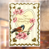 Autocollant Pour Fenêtre Clôture de fenêtre pour oiseaux de Saint-Valentin (Feuille 2)