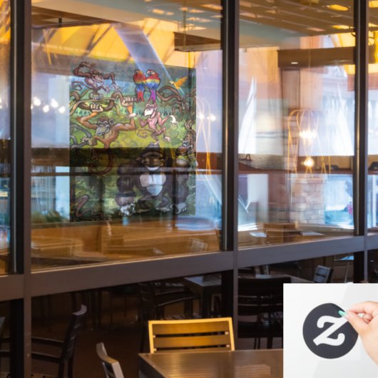 Autocollant Pour Fenêtre Clôture de fenêtre Singes (Fenêtre du restaurant)