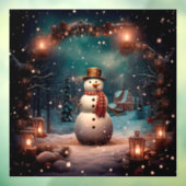 Autocollant Pour Fenêtre Clôture de fenêtre Vintage Noël (Feuille 3)