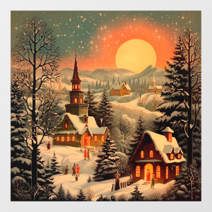 Autocollant Pour Fenêtre Clôture de fenêtre Vintage Noël