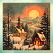 Autocollant Pour Fenêtre Clôture de fenêtre Vintage Noël (Feuille 3)