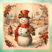 Autocollant Pour Fenêtre Clôture de fenêtre Vintage Noël (Feuille 3)