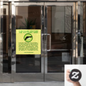 Autocollant Pour Fenêtre Clôture de la fenêtre d'avertissement d'arme caché (Porte de bureau)