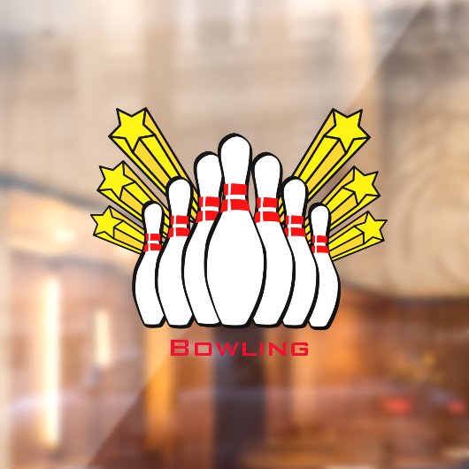 Autocollant Pour Fenêtre Clôture de la fenêtre de casiers de Bowling (Feuille 2)
