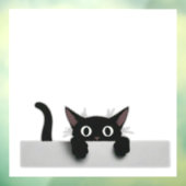 Autocollant Pour Fenêtre Clôture de la fenêtre de chat noir (Feuille 3)