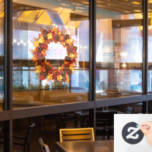 Autocollant Pour Fenêtre Clôture de la fenêtre de couronne d'automne