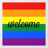 Autocollant Pour Fenêtre Clôture de la fenêtre de la fierté arc-en-ciel (Feuille)