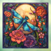 Autocollant Pour Fenêtre Clôture de la fenêtre de libellule (Feuille 3)