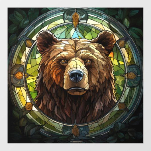 Autocollant Pour Fenêtre Clôture de la fenêtre de l'ours (Feuille)