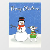 Autocollant Pour Fenêtre Clôture de la fenêtre de Noël Rex (Feuille)