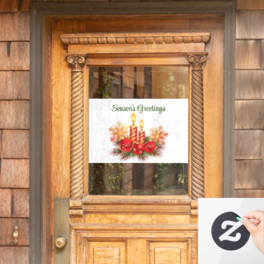 Autocollant Pour Fenêtre Clôture de la fenêtre des bougies de vacances (Porte d'accueil)