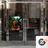 Autocollant Pour Fenêtre Clôture de la fenêtre d'Halloween Monster géant (Porte de bureau)