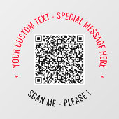 Autocollant Pour Fenêtre Clôture de la fenêtre d'informations de code QR pe (Feuille)
