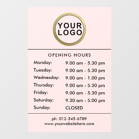 Autocollant Pour Fenêtre Clôture de la fenêtre d'ouverture du logo | Rose p (Feuille)