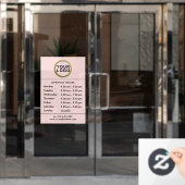 Autocollant Pour Fenêtre Clôture de la fenêtre d'ouverture du logo | Rose p (Porte de bureau)