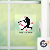 Autocollant Pour Fenêtre Clôture de la fenêtre du batteur de baseball (Maison)