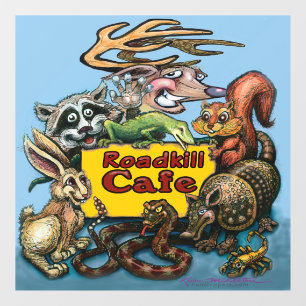 Autocollant Pour Fenêtre Clôture de la fenêtre du café Roadkill