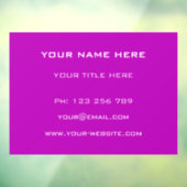 Autocollant Pour Fenêtre Clôture de la fenêtre Informations sur le nom pers (Feuille 3)