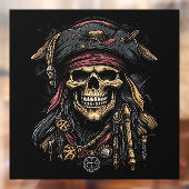 Autocollant Pour Fenêtre Clôture de la fenêtre Mascotte pirate (Feuille 2)