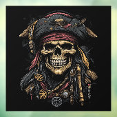 Autocollant Pour Fenêtre Clôture de la fenêtre Mascotte pirate (Feuille 3)