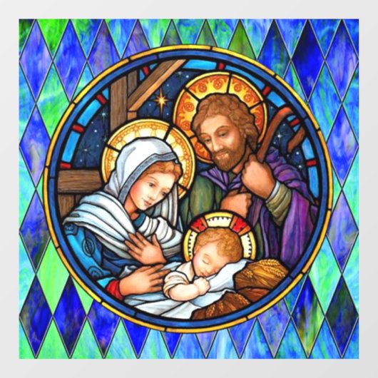 Autocollant Pour Fenêtre Clôture de la fenêtre Nativité (Feuille)