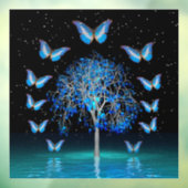 Autocollant Pour Fenêtre Clôture de la fenêtre Papillon Crystal Tree (Feuille 3)