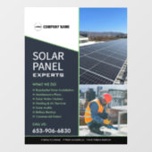 Autocollant Pour Fenêtre Clôture de la fenêtre Solar Business Services (Feuille)